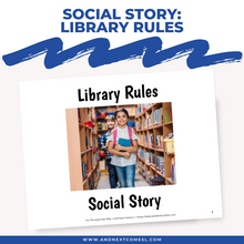 Load image into Gallery viewer, Library Rules Social Story