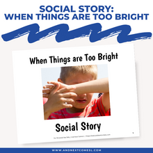 Load image into Gallery viewer, When Things are Too Bright Social Story