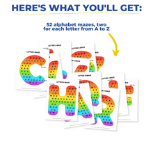 Load image into Gallery viewer, Alphabet Pop it Mazes