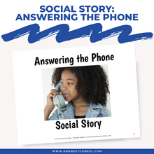 Load image into Gallery viewer, Answering the Phone Social Story
