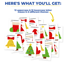 Load image into Gallery viewer, Christmas Pop it Letter Order Mazes