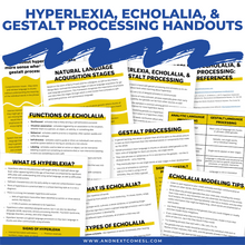 Load image into Gallery viewer, Hyperlexia, Echolalia, & Gestalt Processing Handouts