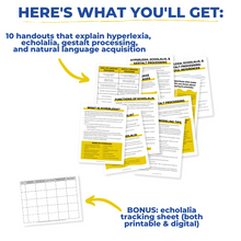 Load image into Gallery viewer, Hyperlexia, Echolalia, & Gestalt Processing Handouts