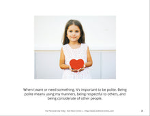 Load image into Gallery viewer, Being Polite Social Story