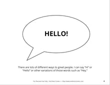 Load image into Gallery viewer, Greeting Others Social Story
