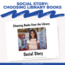 Load image into Gallery viewer, Choosing Books from the Library Social Story
