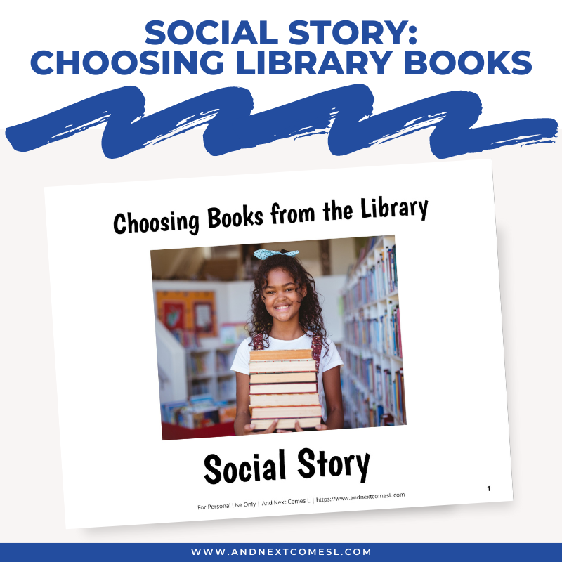 Choosing Books from the Library Social Story