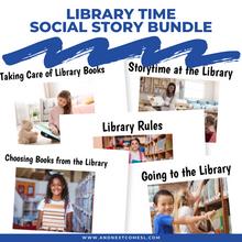 Load image into Gallery viewer, Library Time Social Story Bundle
