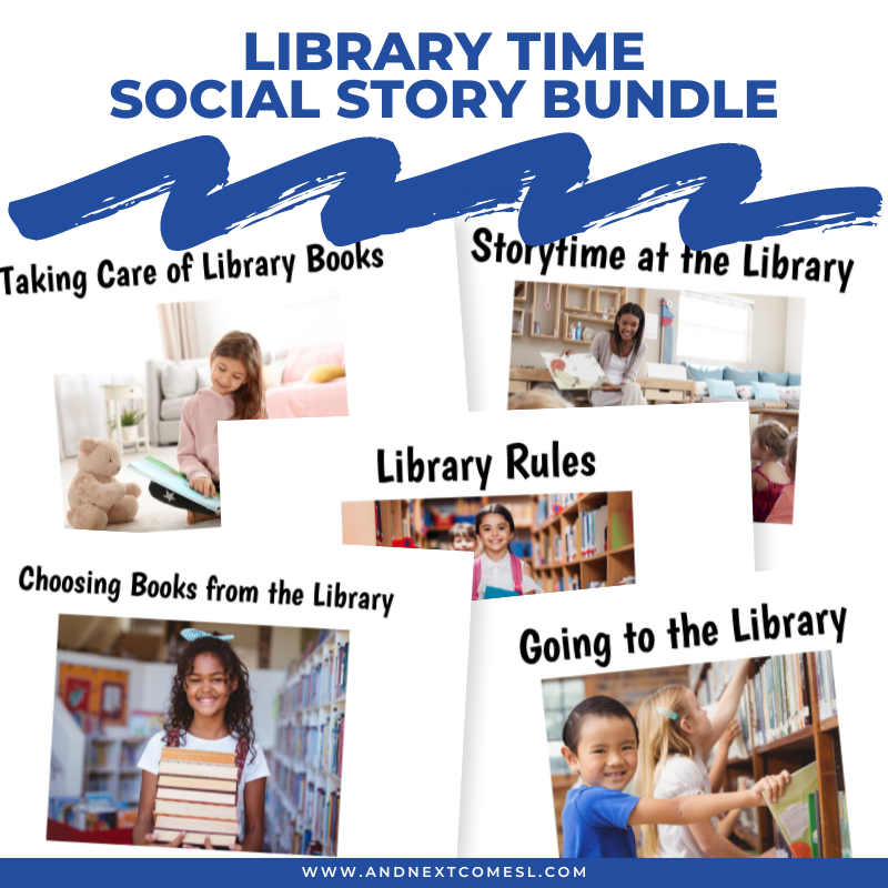 Library Time Social Story Bundle