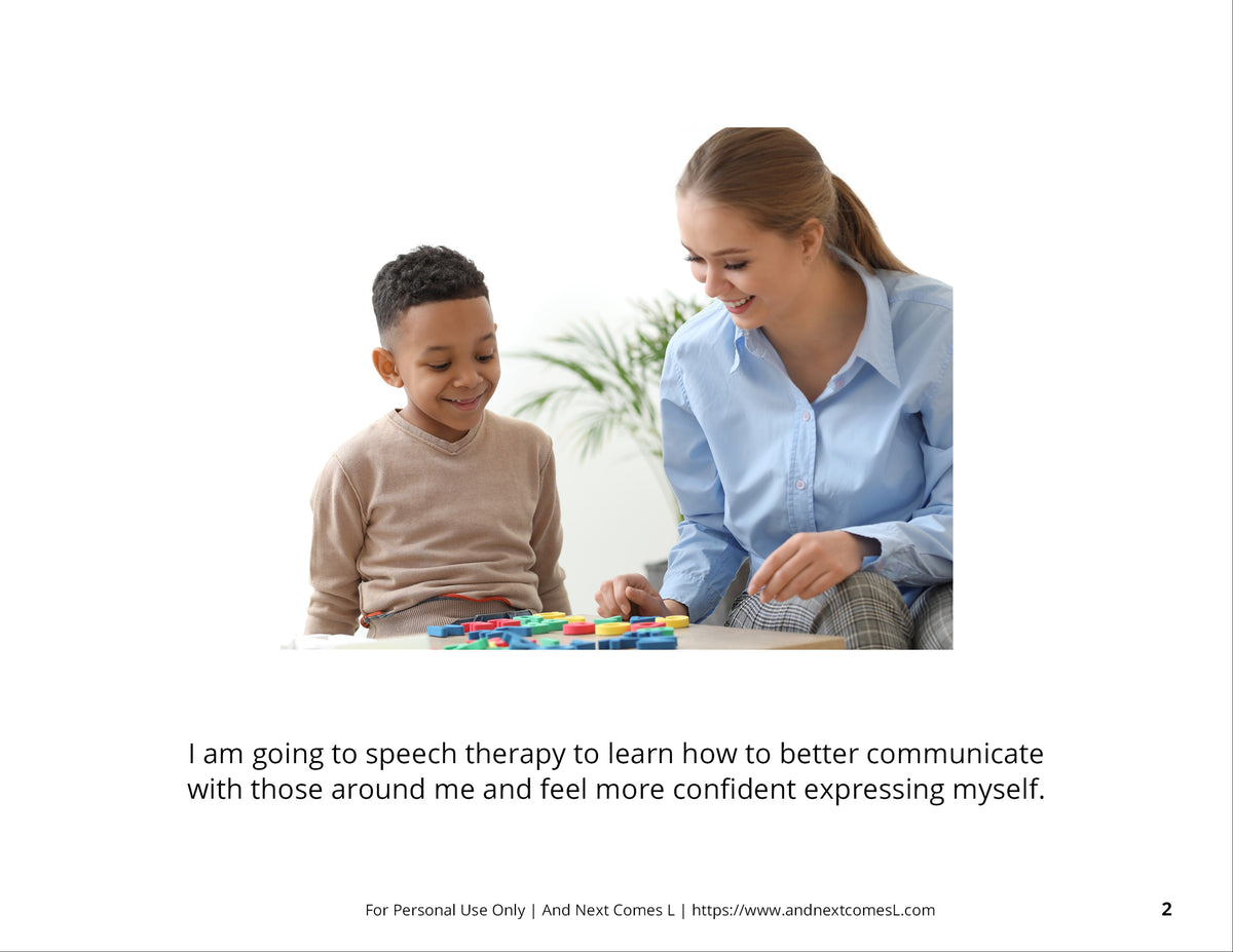 Going to Speech Therapy Social Story – And Next Comes L