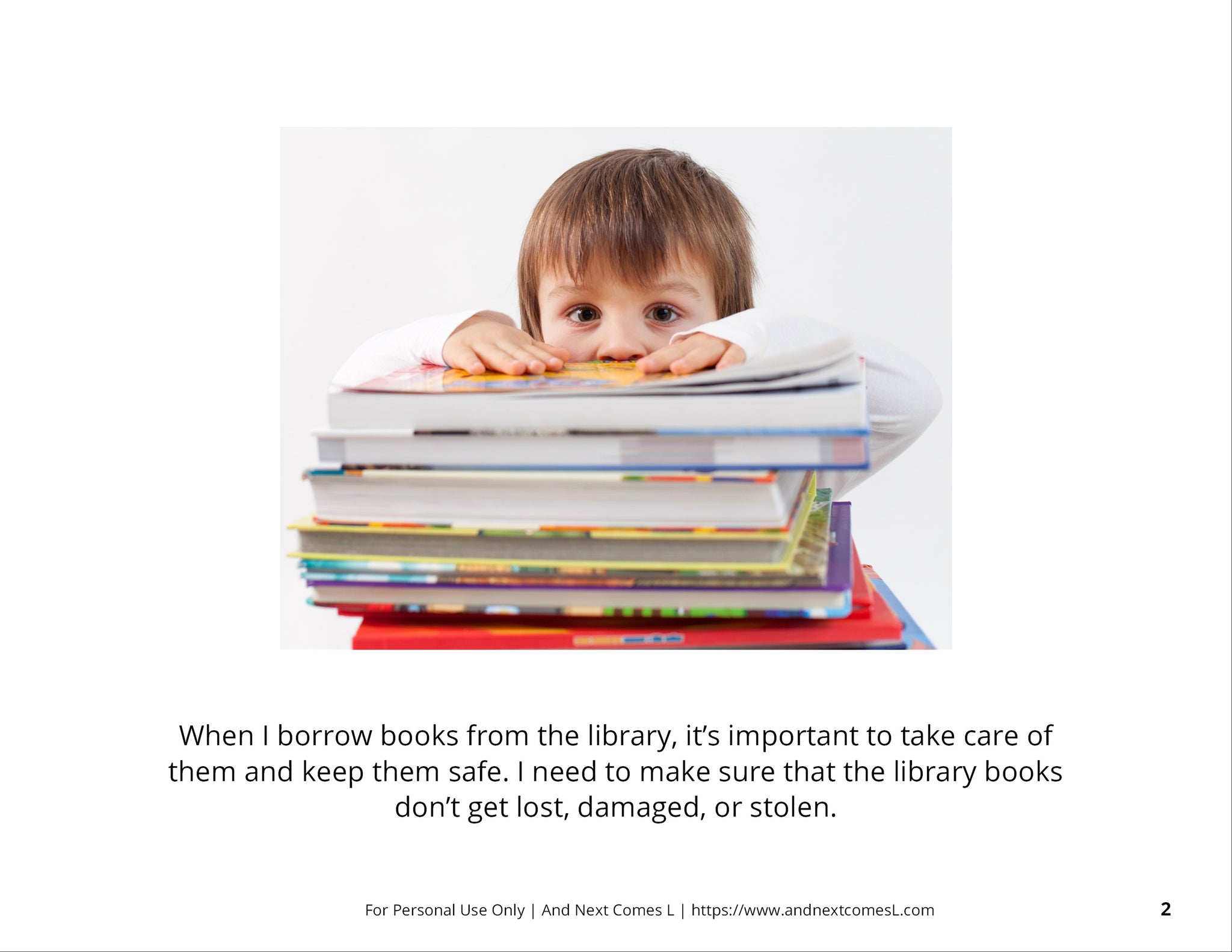 Caring For Library Books Taking Care of Library Books Social Story – And Next Comes L