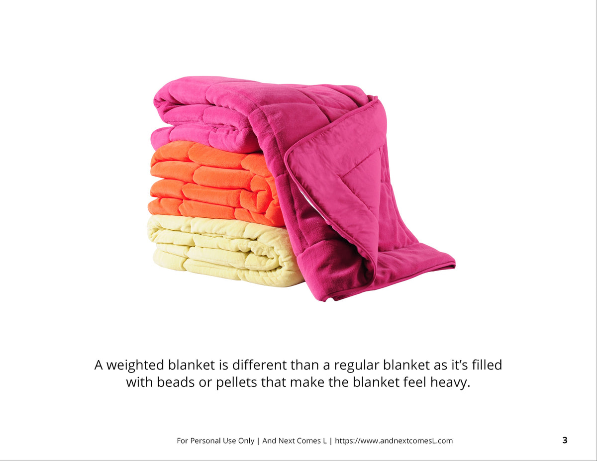 Using a Weighted Blanket Social Story And Next Comes L