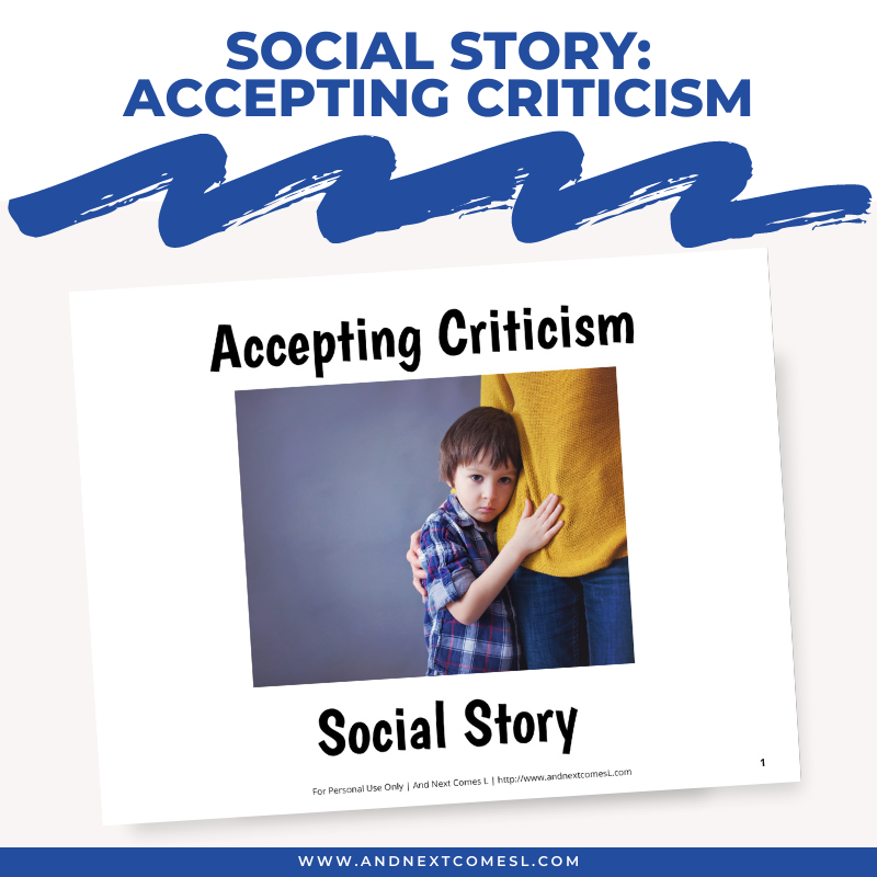 Accepting Criticism Social Story