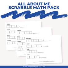 Load image into Gallery viewer, All About Me Scrabble Math Pack
