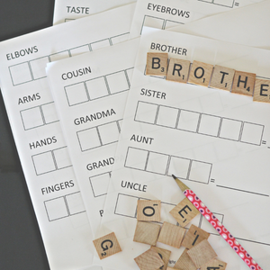 All About Me Scrabble Math Pack