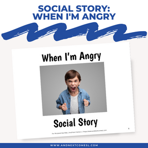 When I'm Angry Social Story