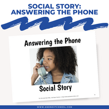 Load image into Gallery viewer, Answering the Phone Social Story
