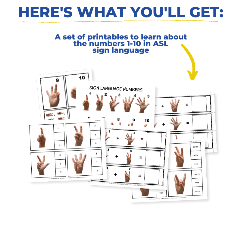 Asl Sign Mall ASL Sign Language Numbers & Math Pack – And Next Comes