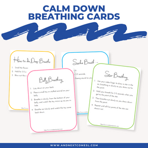 Calm Down Breathing Cards