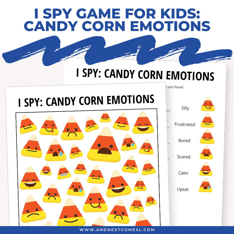 Candy Corn Emotions I Spy Game