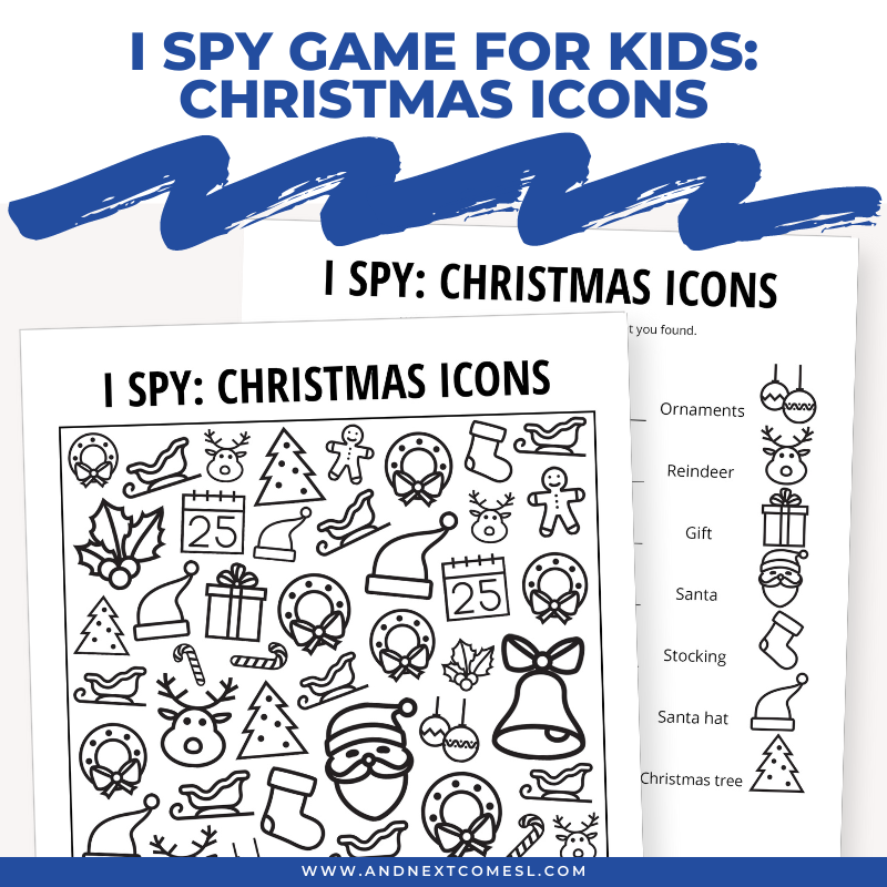 Christmas Icons I Spy Game