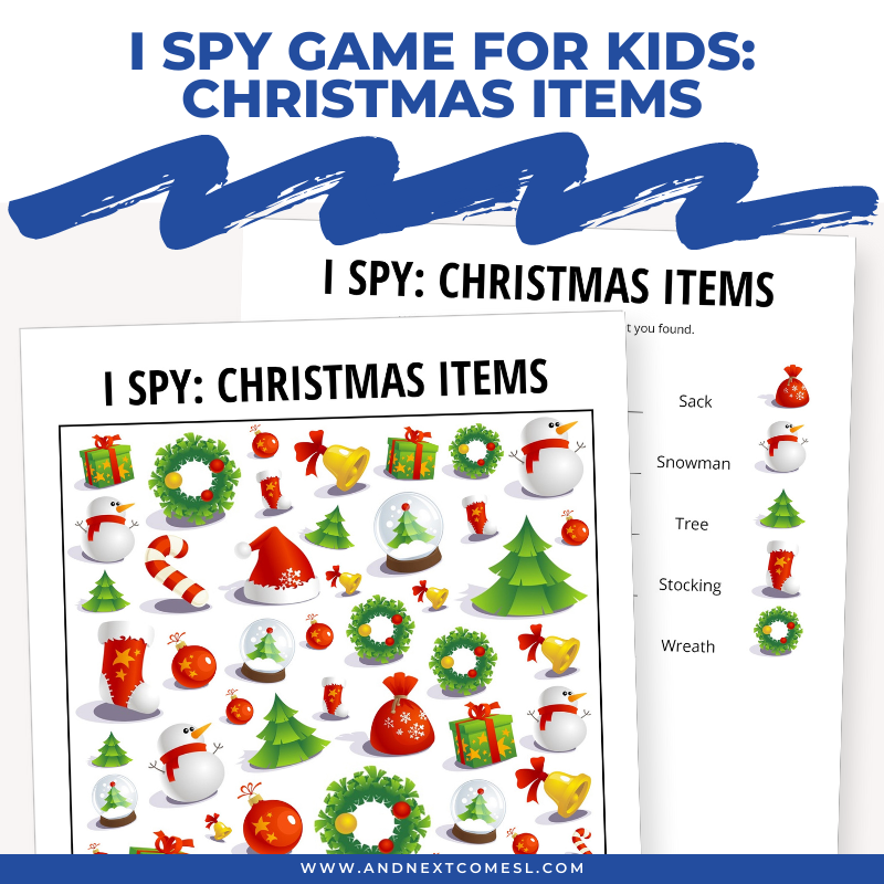 Christmas Items I Spy Game