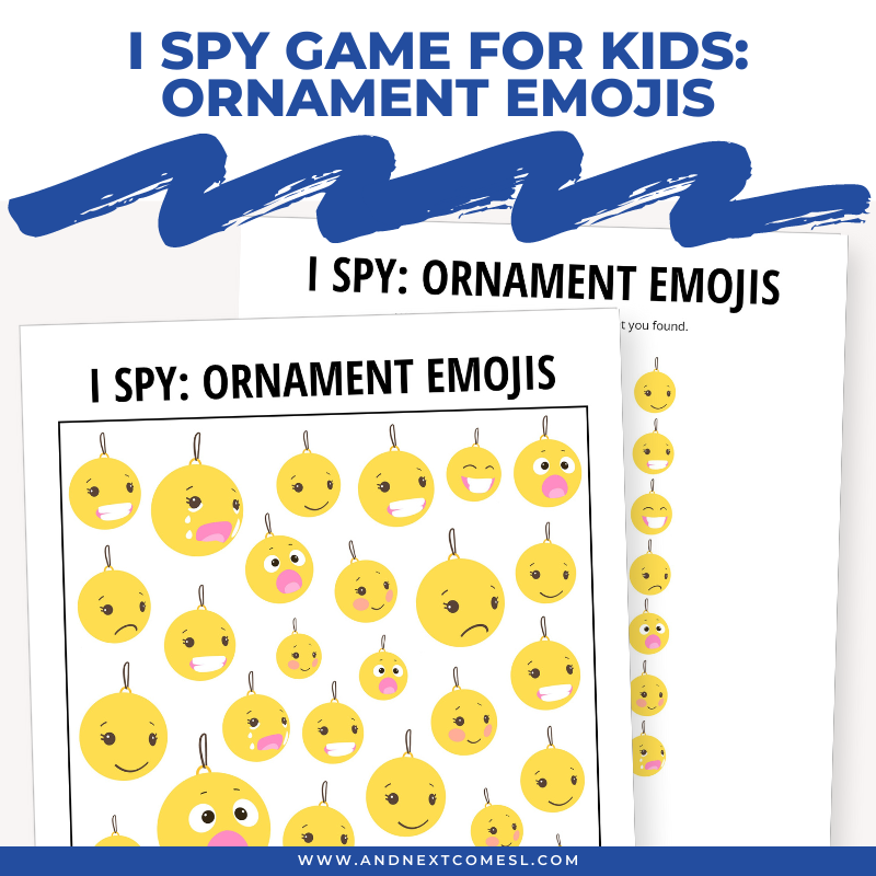 Ornament Emojis I Spy Game