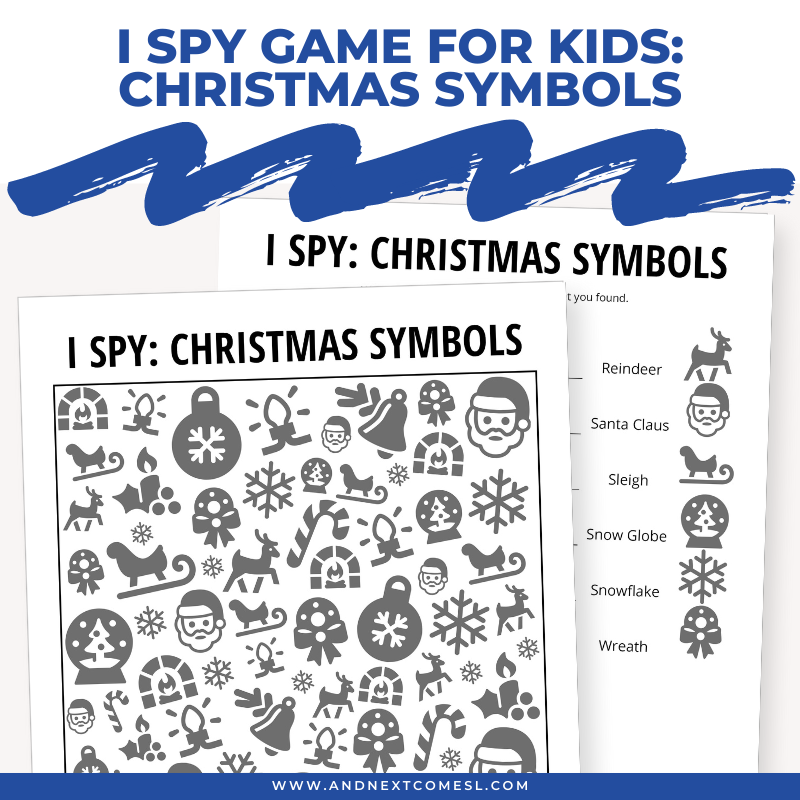 Christmas Symbols I Spy Game