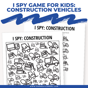 Construction Vehicle Icons I Spy Game