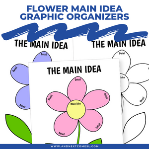 Flower Main Idea Graphic Organizers