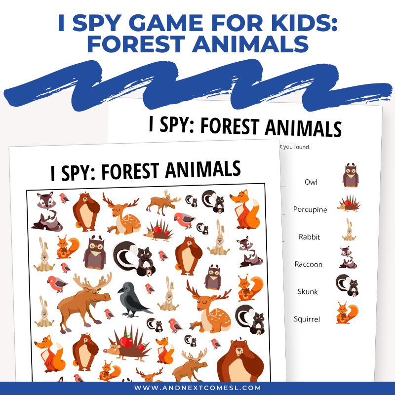 Forest Animals I Spy Game