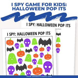 Halloween Pop its I Spy Game