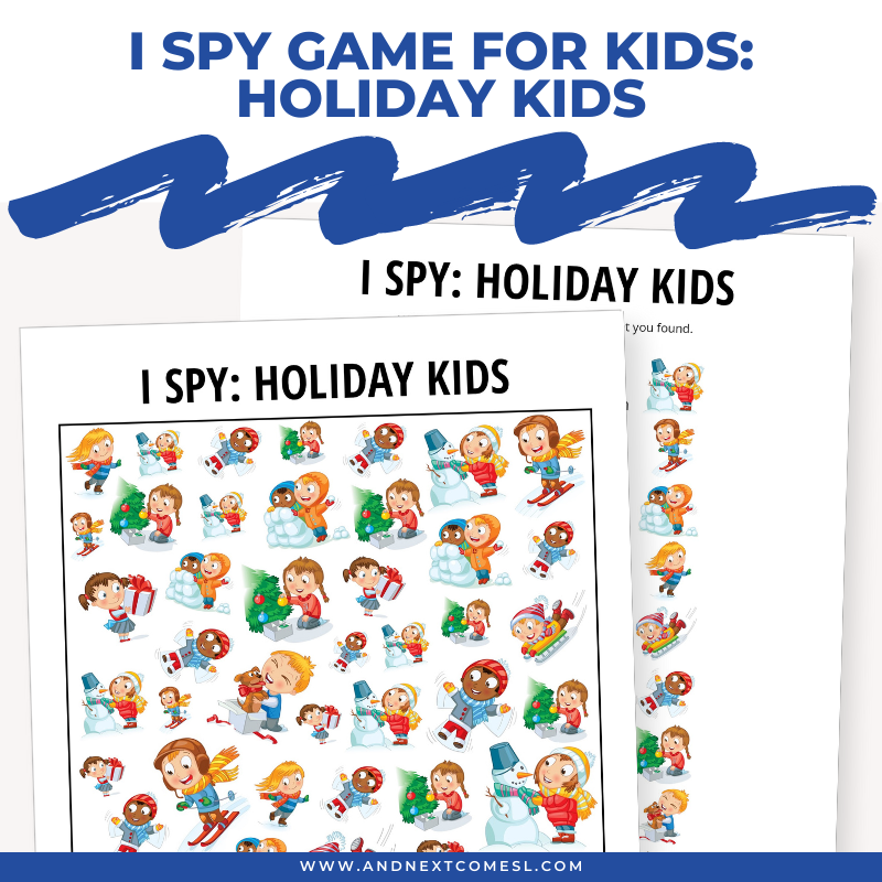 Holiday Kids I Spy Game