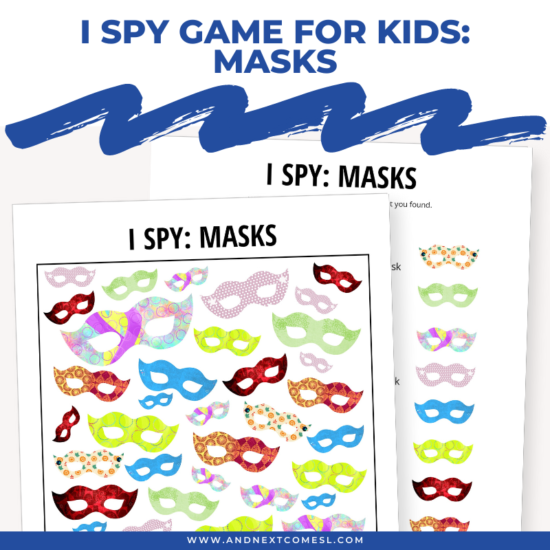 Masks I Spy Game