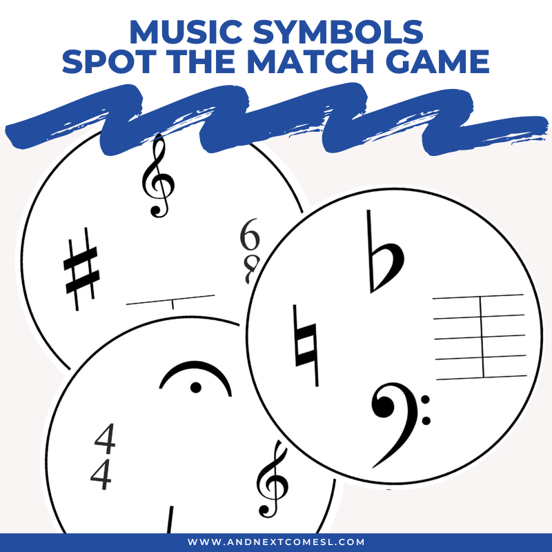 Music Symbols Spot the Match Game