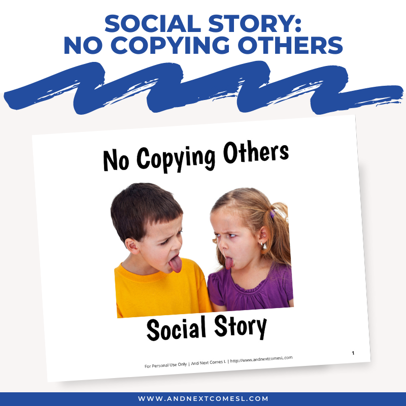 No Copying Others Social Story