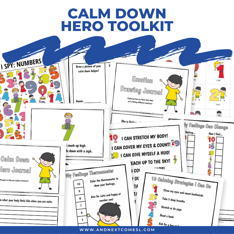 Number themed calm down kit for kids Number themed calm down kit for kids