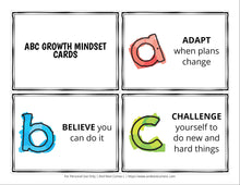 Load image into Gallery viewer, ABC Growth Mindset Cards
