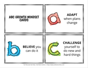 ABC Growth Mindset Cards