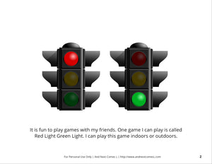 Playing Red Light Green Light Social Story
