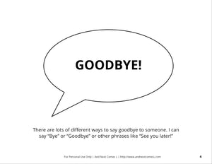 Saying Goodbye Social Story