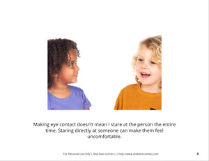 Making Eye Contact Social Story