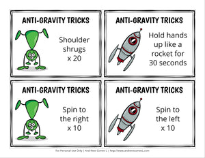 Outer Space Themed Brain Break Cards