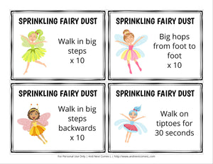Fairy Themed Brain Break Cards