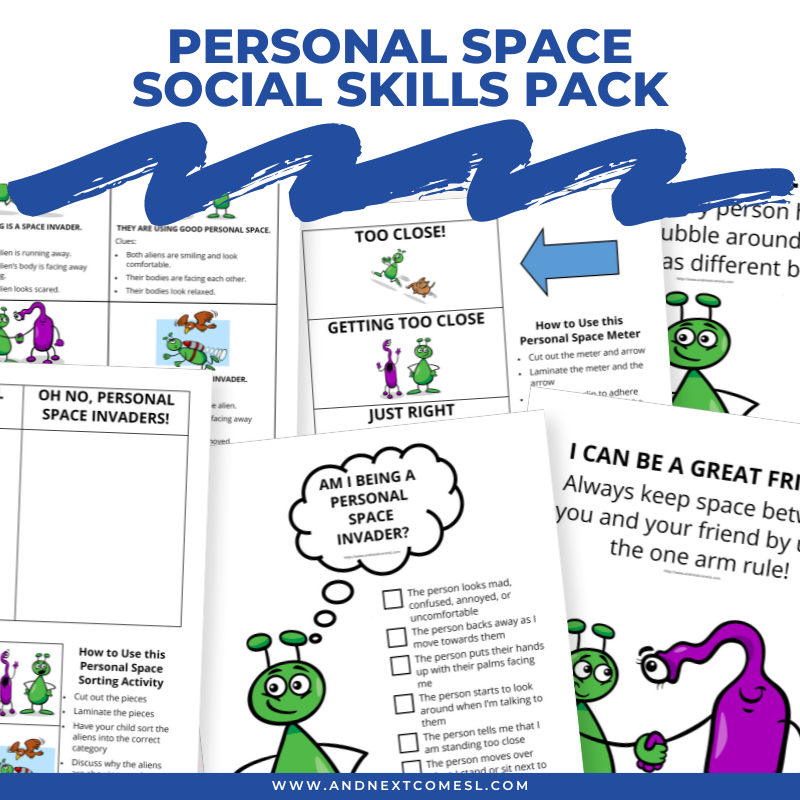 Personal space social skills pack for kids Personal space social skills pack for kids