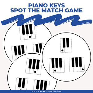Piano Keys Spot the Match Game