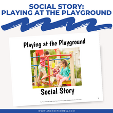 Load image into Gallery viewer, Playing at the Playground Social Story
