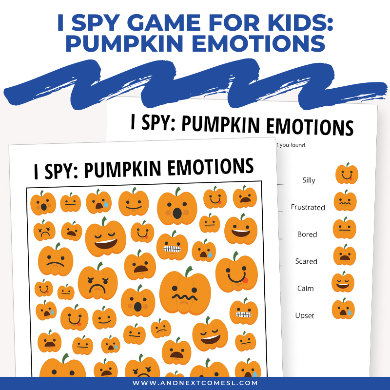 Pumpkin Emotions I Spy Game – And Next Comes L