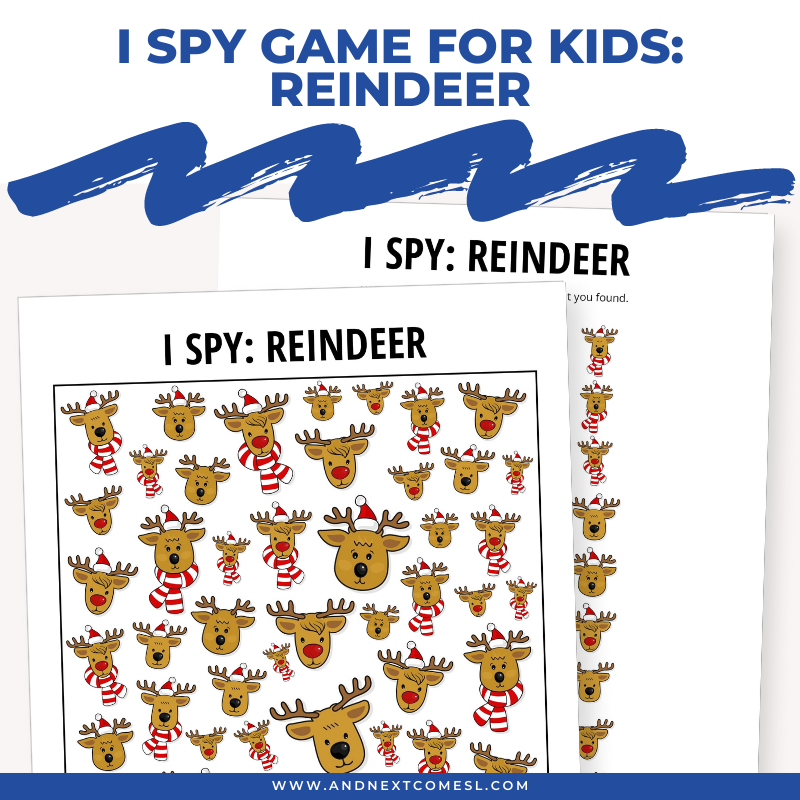 Reindeer I Spy Game