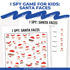 Santa Faces I Spy Game